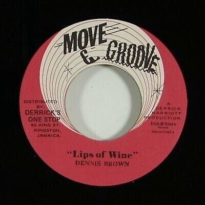 Album cover art for "Lips of Wine" by Dennis Brown