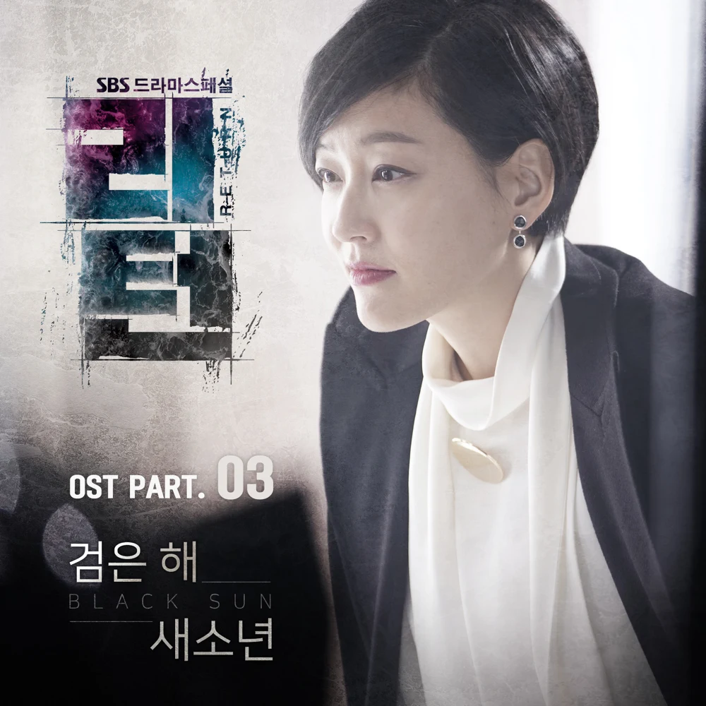 Album cover art for "검은 해 (Black Sun)" by SE SO NEON (새소년)