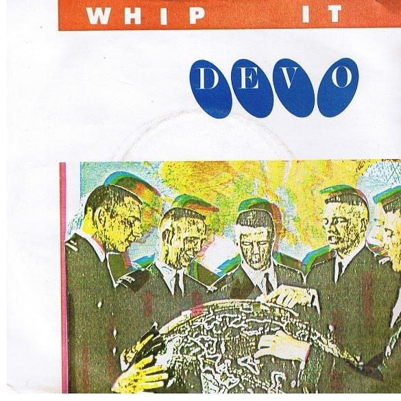 Album cover art for "Whip It" by Devo