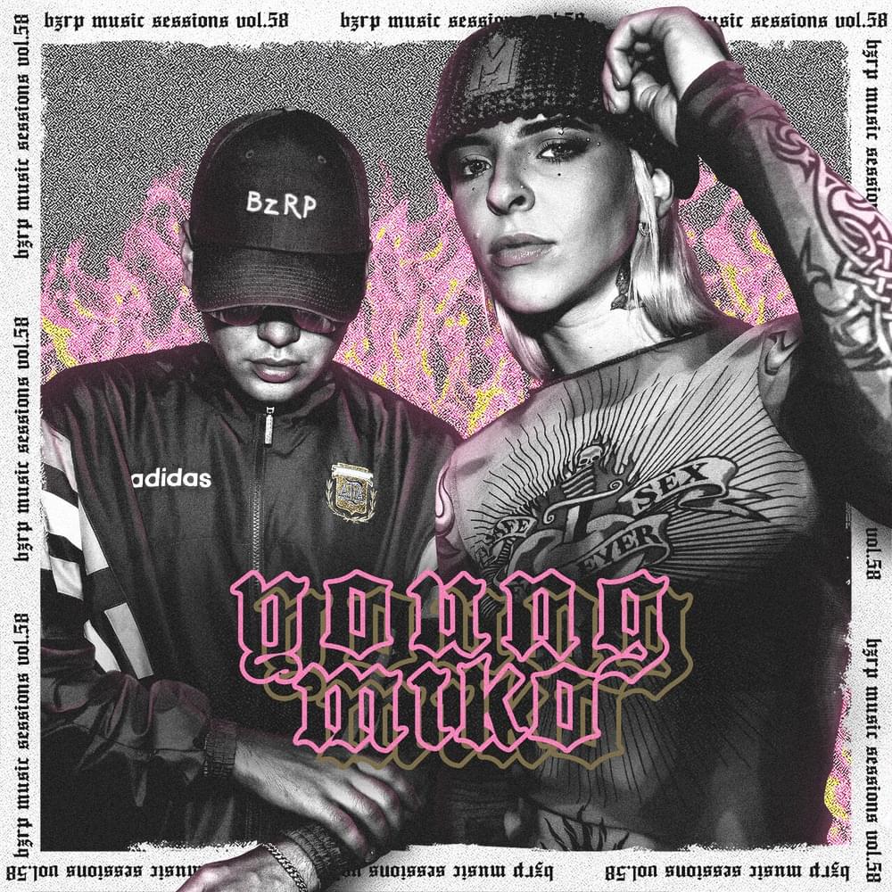 Album cover art for "Bizarrap & Young Miko - Young Miko: Bzrp Music Sessions, Vol. 58 (Deutsche Übersetzung)" by Genius Deutsche Übersetzungen
