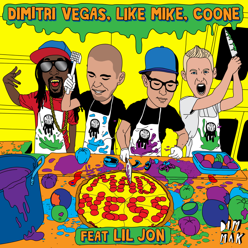 Album cover art for "Madness" by Dimitri Vegas & Like Mike & Lil Jon