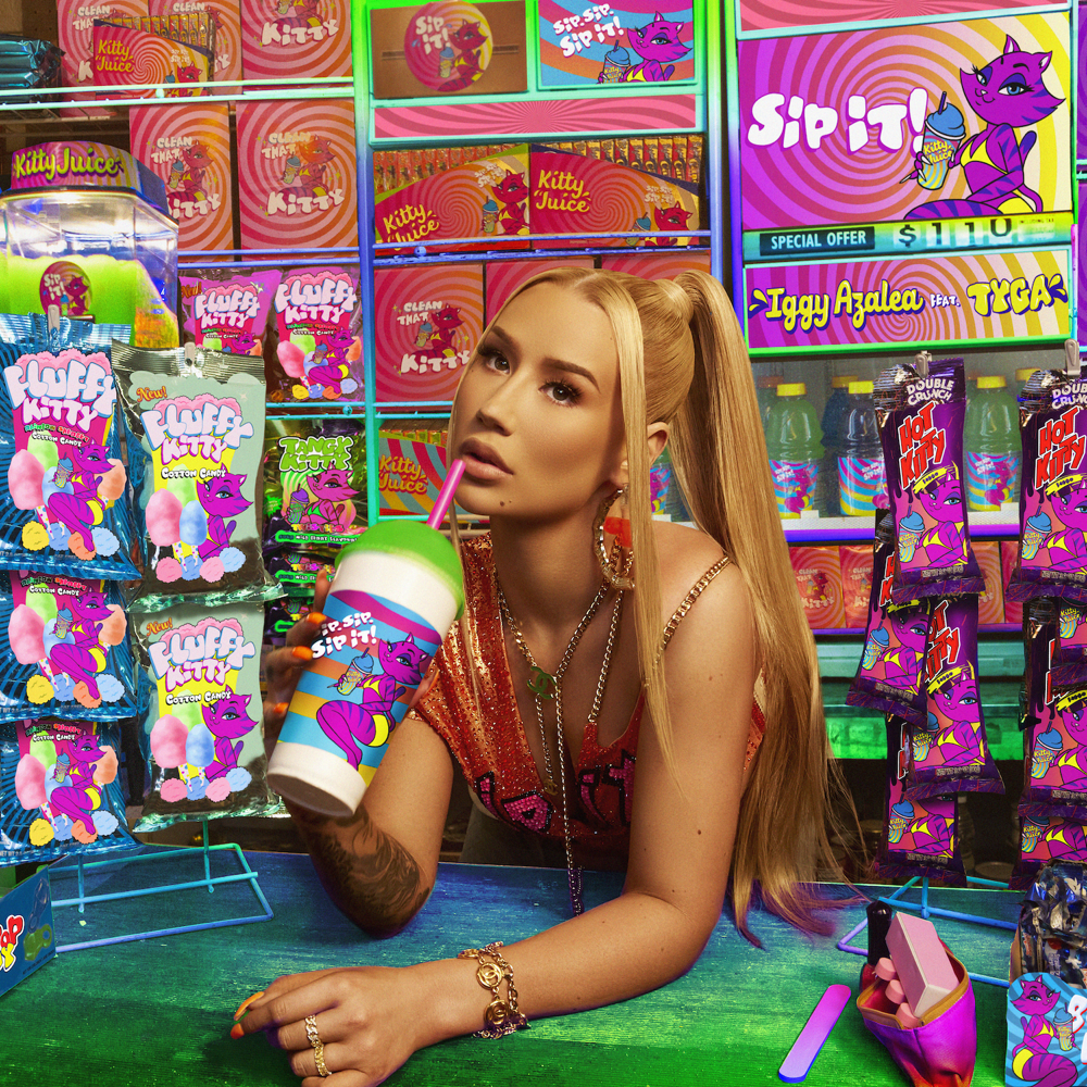 Album cover art for "Sip It" by Iggy Azalea