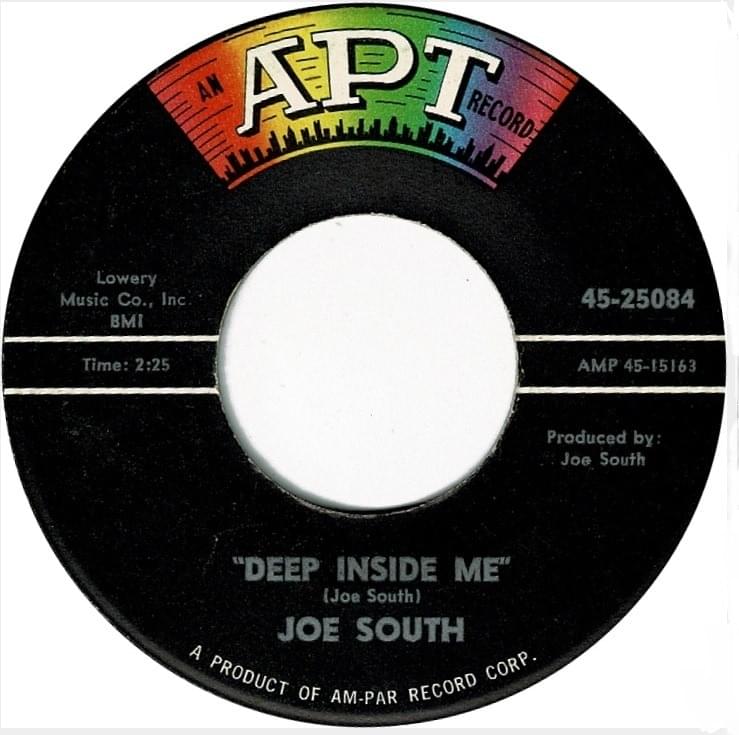 Album cover art for "Deep Inside Me" by Joe South