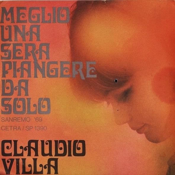 Album cover art for "Meglio una sera piangere da solo" by Claudio Villa