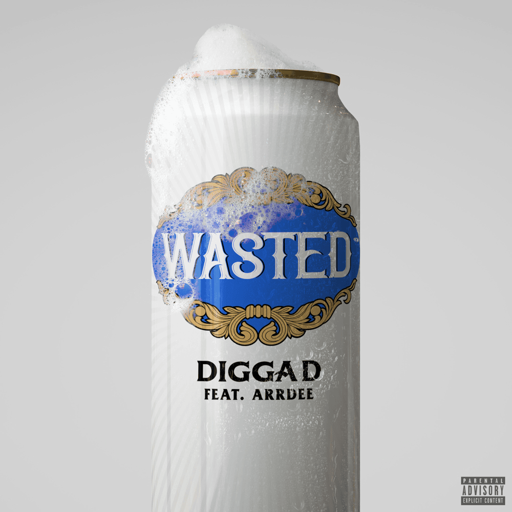 Album cover art for "Wasted" by Digga D