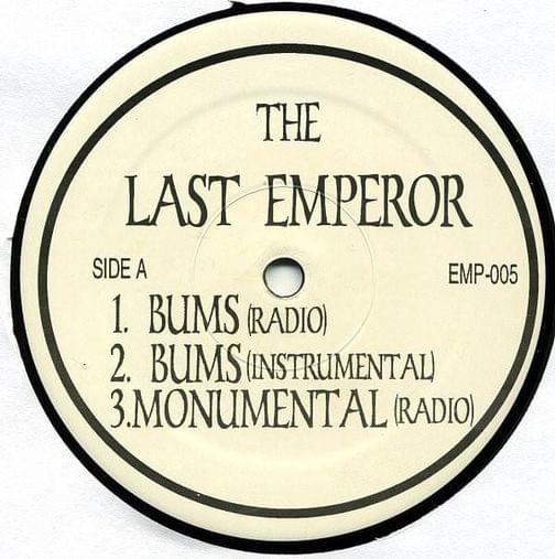 Album cover art for "Bums (Radio)" by The Last Emperor