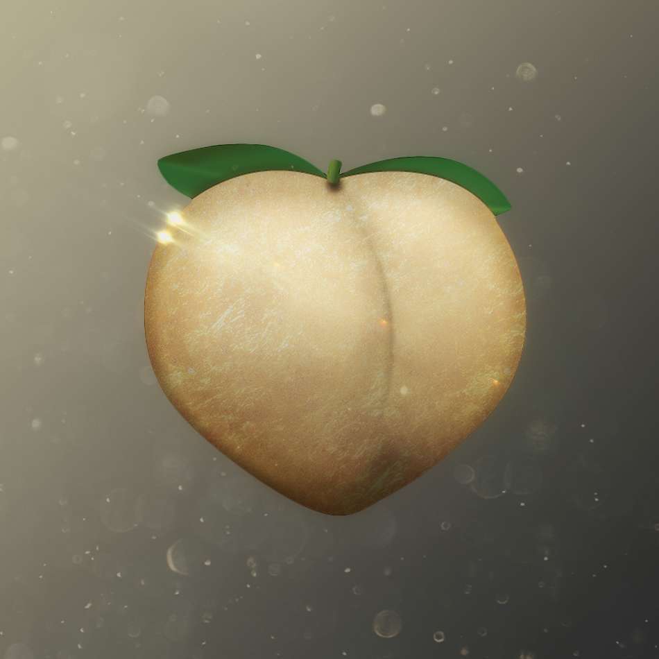 Album cover art for "Peach Emoji" by pdr dax & LA Dub Z