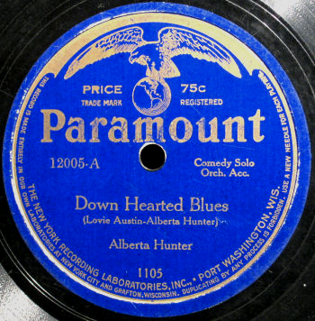 Album cover art for "Down Hearted Blues" by Alberta Hunter