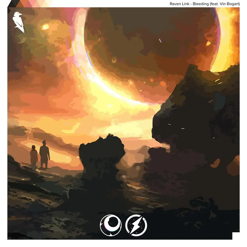 Album cover art for "Bleeding" by Raven Link & Vin Bogart