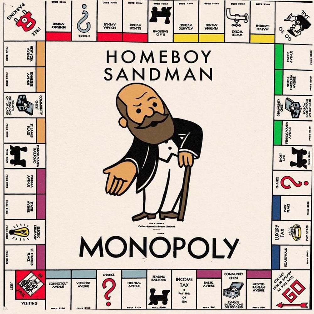 Album cover art for "Monopoly" by Homeboy Sandman