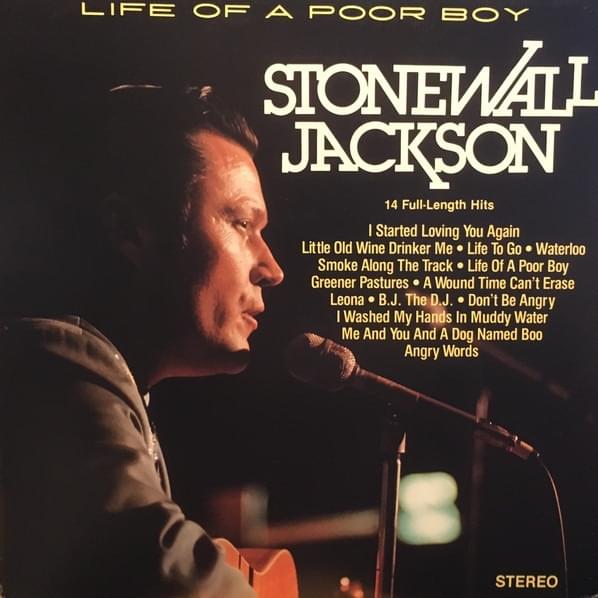 Album cover art for "Angry Words" by Stonewall Jackson