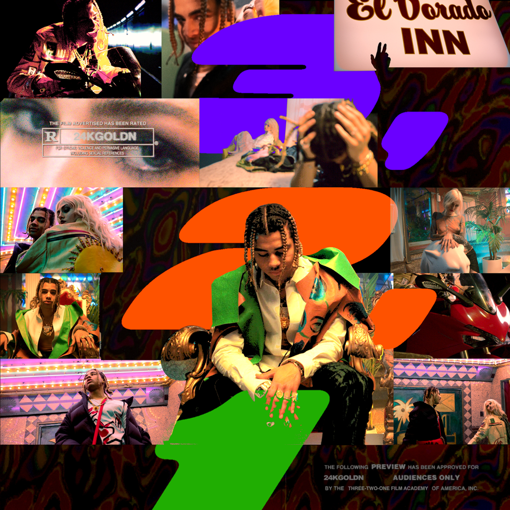 Album cover art for "3, 2, 1" by 24kGoldn