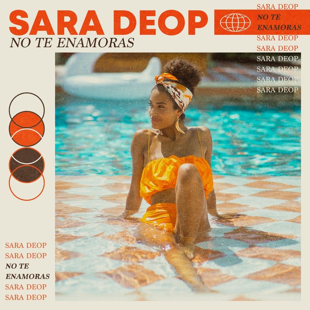 Album cover art for "No Te Enamoras" by Sara Deop
