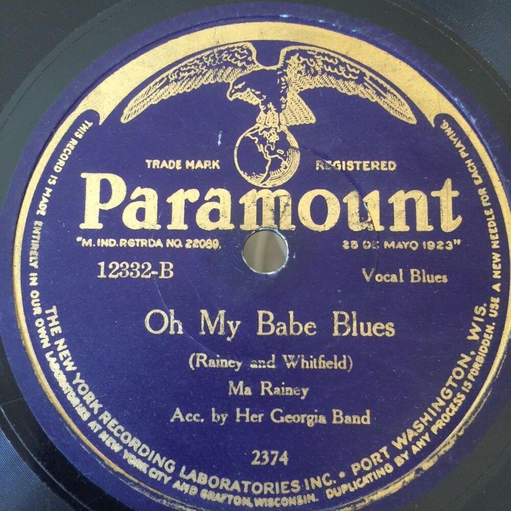 Album cover art for "Oh My Babe Blues" by Ma Rainey