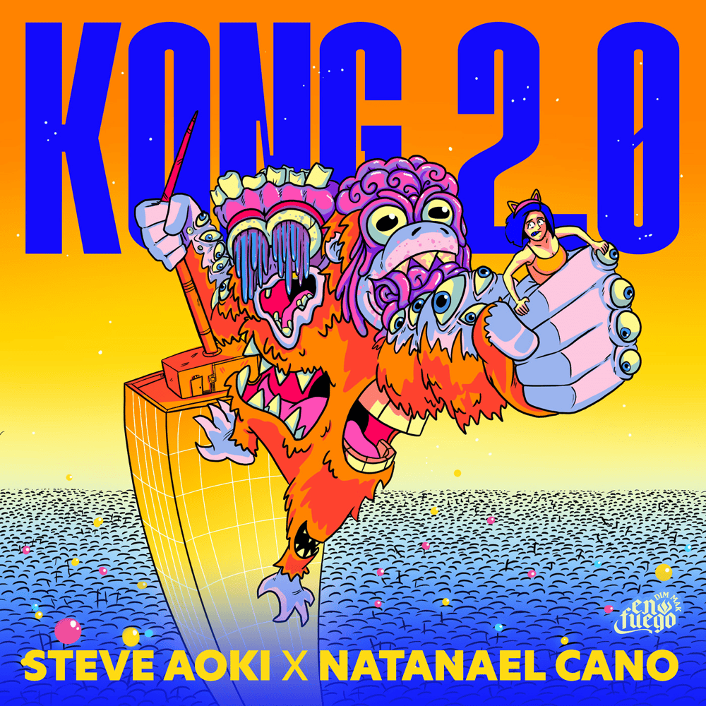Album cover art for "Kong 2.0" by Steve Aoki