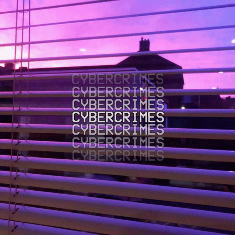 Album cover art for "CYBERCRIMES" by Sidewalks and Skeletons