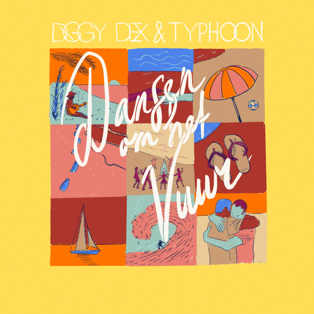Album cover art for "Dansen Om Het Vuur" by Diggy Dex