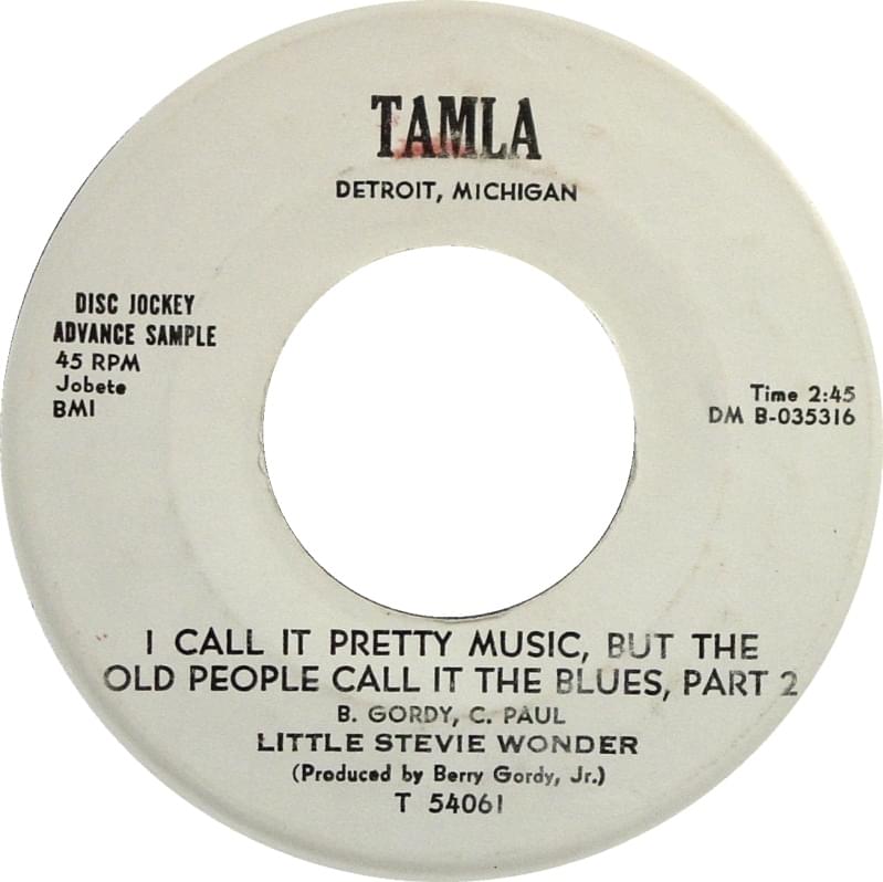 Album cover art for "I Call It Pretty Music But The Old People Call It The Blues, Pt. 2" by Stevie Wonder