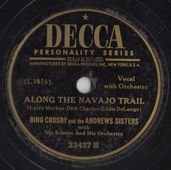 Album cover art for "Along The Navajo Trail" by Bing Crosby