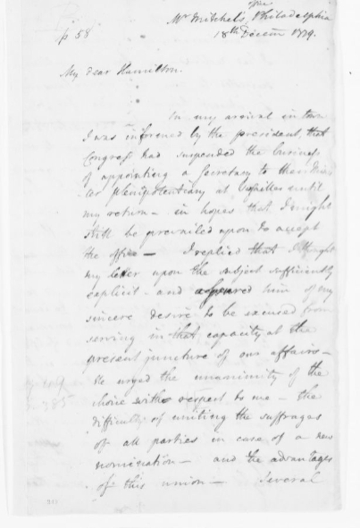 John Laurens to Alexander Hamilton, 18 December, 1779 by John Laurens
