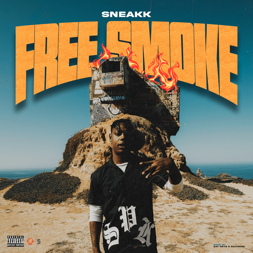Album cover art for "Free Smoke" by Sneakk