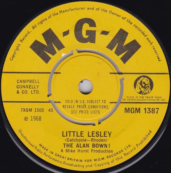 Album cover art for "Little Lesley" by The Alan Bown Set