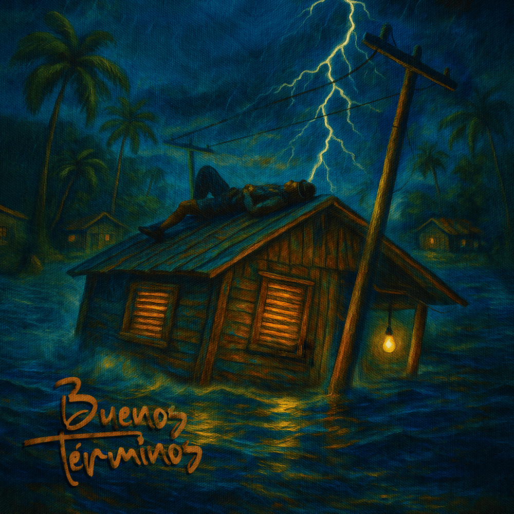 Album cover art for "Buenos Términos" by Rauw Alejandro