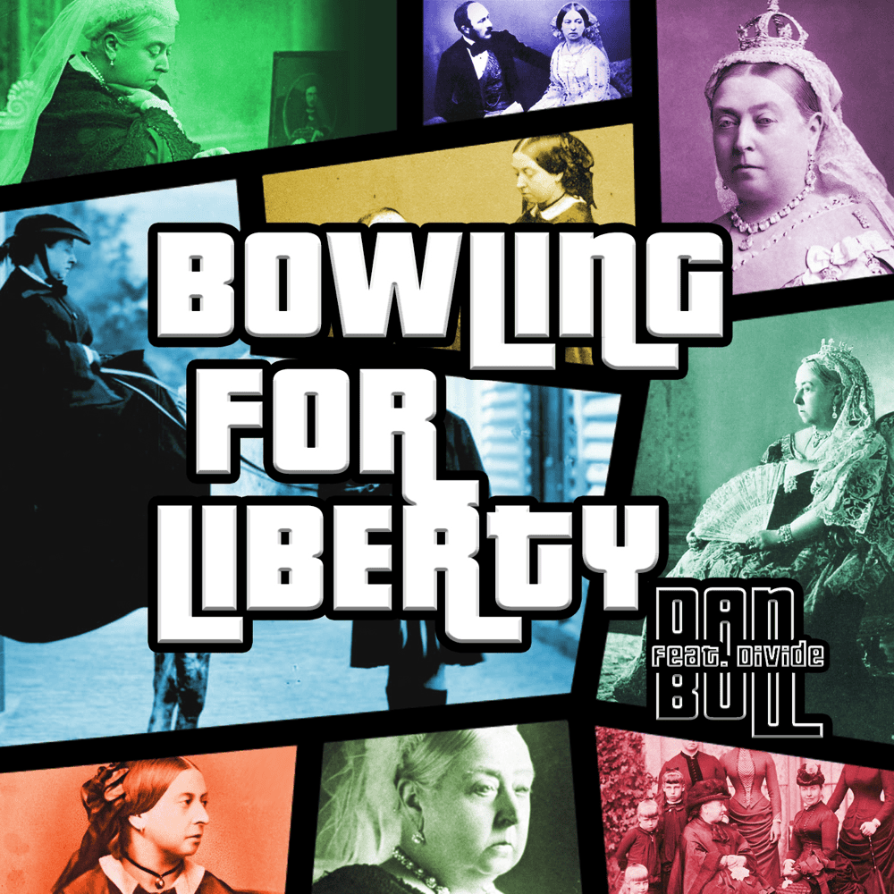 Album cover art for "Bowling For Liberty" by Dan Bull & Divide Music