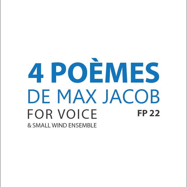 Cover image for Quatre poèmes de Max Jacob