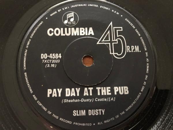 Album cover art for "Pay Day At The Pub" by Slim Dusty