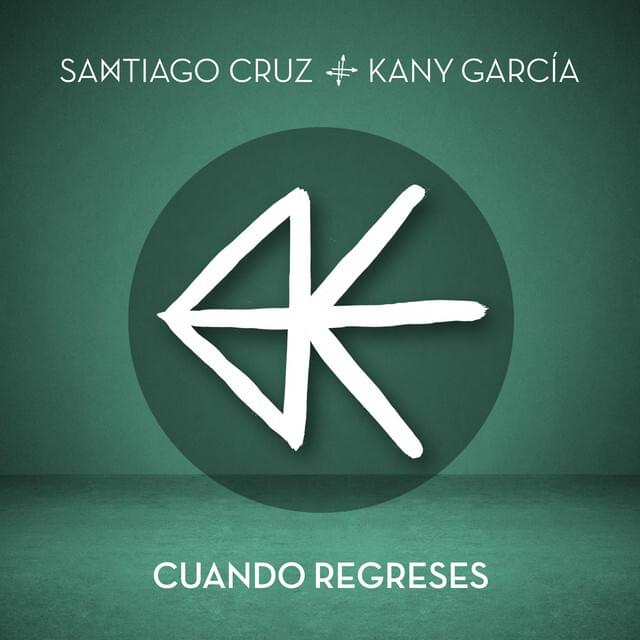 Album cover art for "Cuando Regreses - Elementales" by Santiago Cruz & Kany García