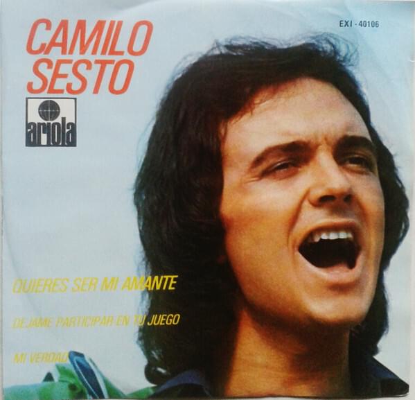 Album cover art for "¿Quieres Ser Mi Amante?" by Camilo Sesto