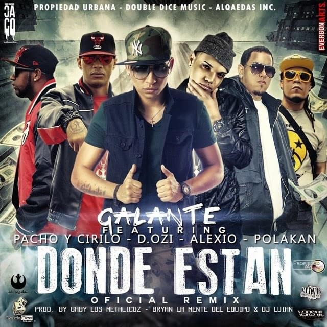 Album cover art for "Donde Estan (Remix)" by Galante “El Emperador” & Polakan & Pacho & Cirilo & Alexio & D.OZi