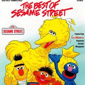 Album cover art for "The Happiest Street In The World" by Sesame Street & Big Bird