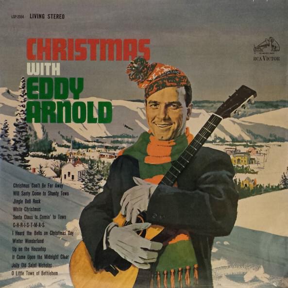 Album cover art for "Will Santy Come To Shanty Town" by Eddy Arnold