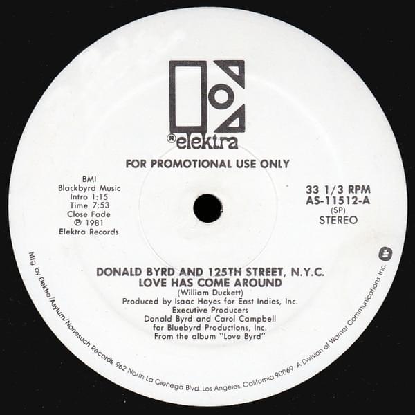 Album cover art for "Love Has Come Around" by Donald Byrd & 125th Street, N.Y.C.