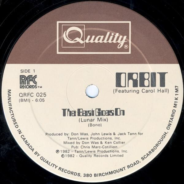 Album cover art for "The Beat Goes On" by Orbit (CAN) & Carol Hall