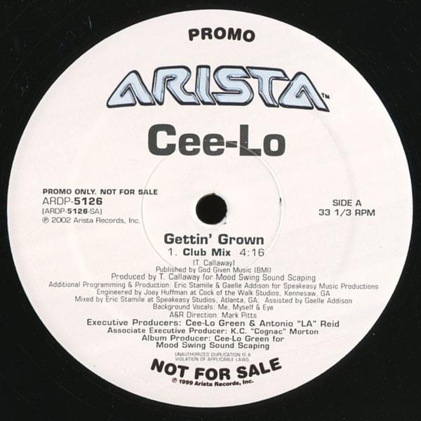 Album cover art for "Gettin’ Grown" by CeeLo Green