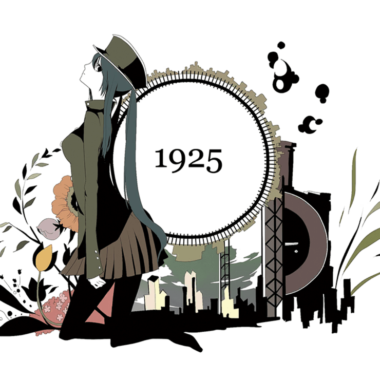 Album cover art for "1925" by ワンダーランズ×ショウタイム (Wonderlands×Showtime) & 初音ミク (Hatsune Miku)