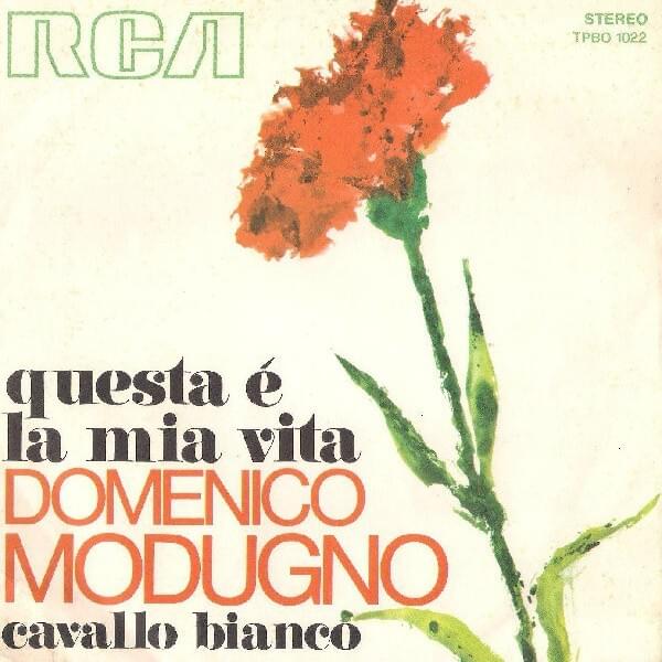 Album cover art for "Cavallo bianco" by Domenico Modugno