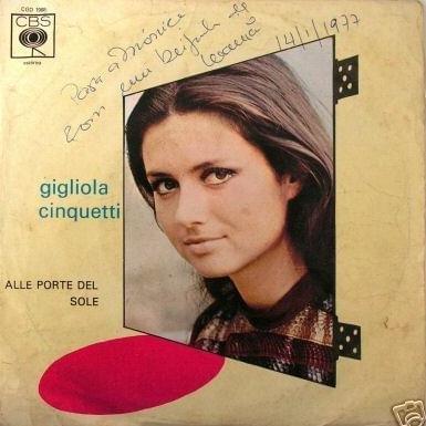 Album cover art for "Alle porte del sole" by Gigliola Cinquetti