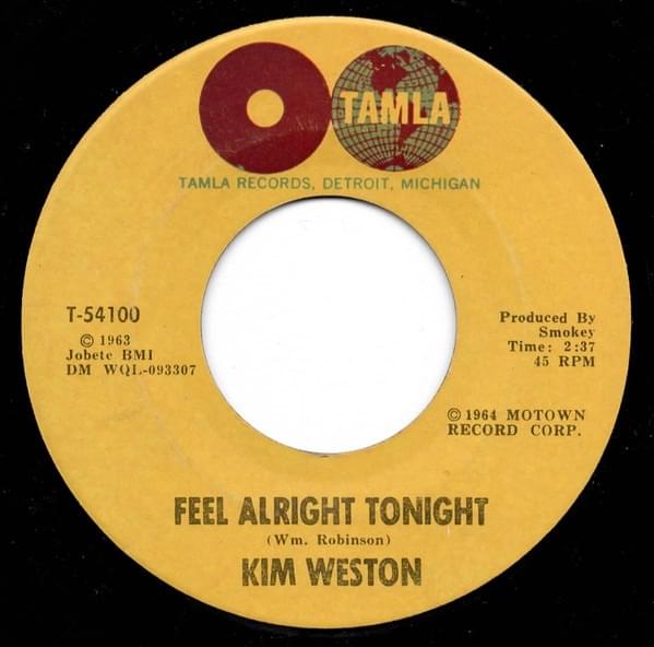 Album cover art for "Feel Alright Tonight" by Kim Weston