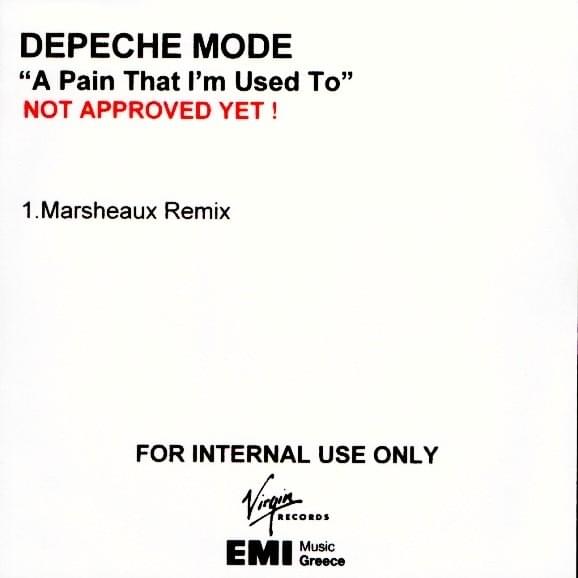 Album cover art for "A Pain That I’m Used To (Marsheaux Remix)" by Depeche Mode
