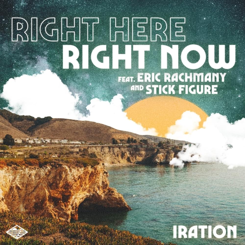 Album cover art for "Right Here Right Now" by Iration & Stick Figure & Eric Rachmany