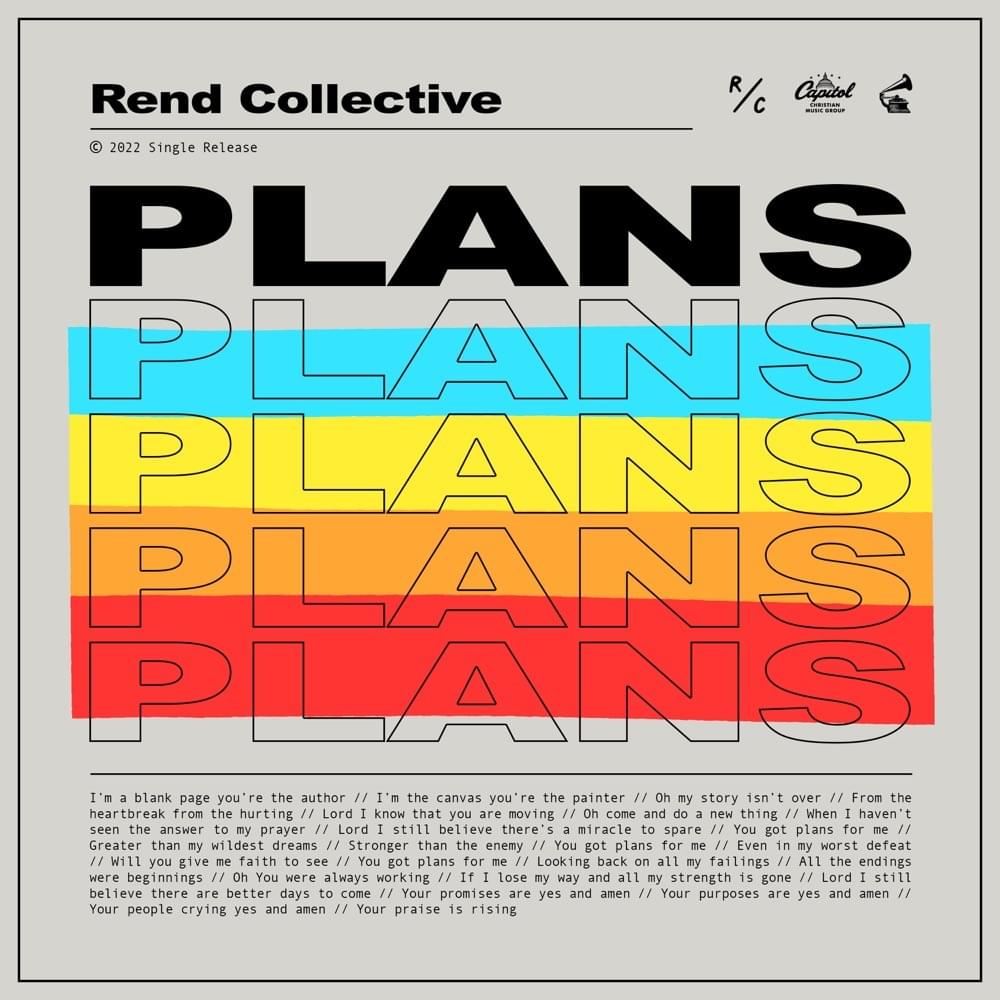 Album cover art for "Plans" by Rend Collective