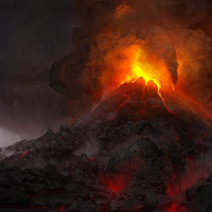 Album cover art for "Flamescale Mountain" by Radiarc
