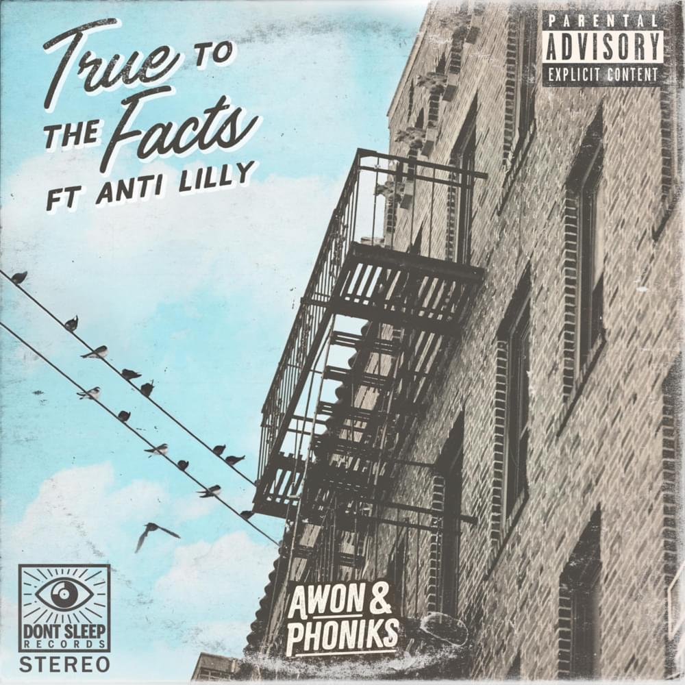 Album cover art for "True To The Facts" by Awon & DJ Fellbaum & Anti-Lilly