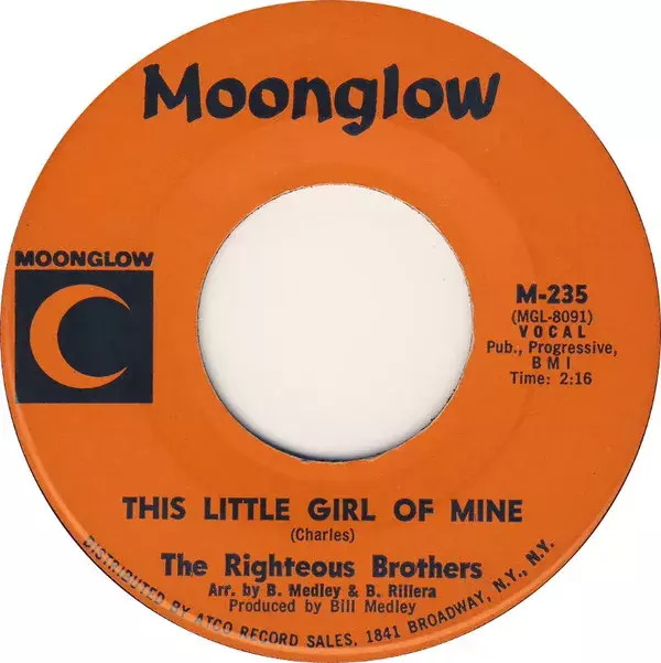 Album cover art for "This Little Girl of Mine" by The Righteous Brothers