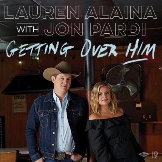 Album cover art for "Getting Over Him" by Lauren Alaina & Jon Pardi