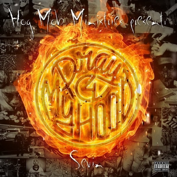 Album cover art for "Dreamz Shattered" by Sevin & Tiz tha Gator & Q-Heem the Redeemed & Lee Majors
